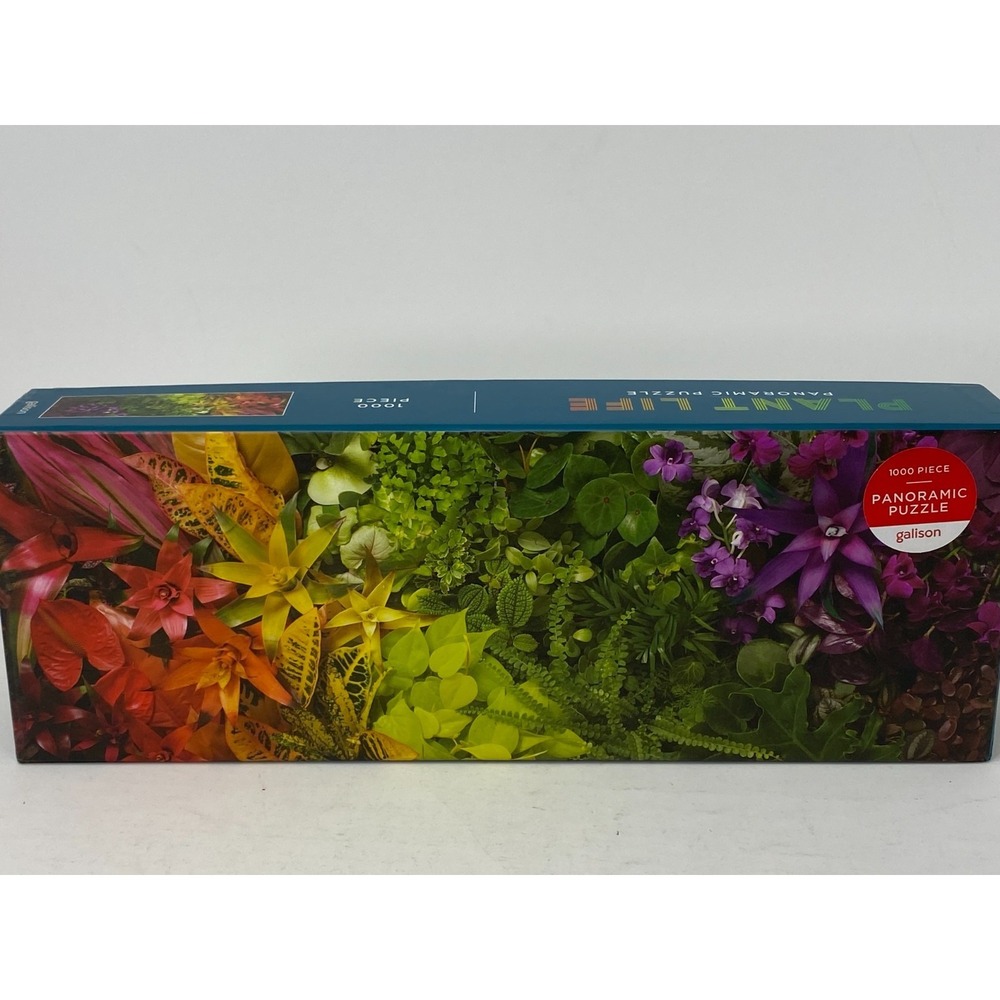 Plant Life 1000 Piece Panoramic Jigsaw Puzzle by Galison Complete Vivid Colors